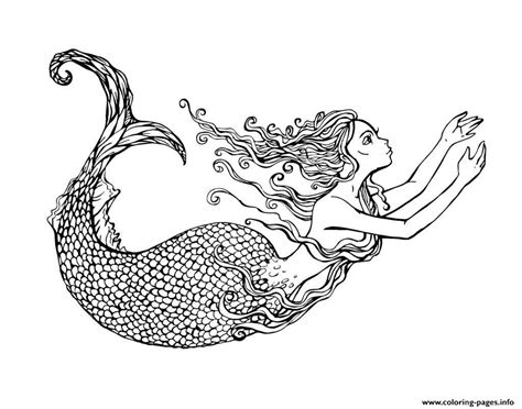 Free printable and downloadable mermaid coloring pages. Adult Coloring Pages Mermaid - Coloring Home