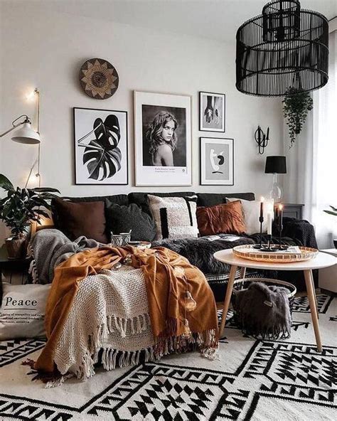 34 The Best Rustic Bohemian Living Room Decor Ideas Fall Living Room