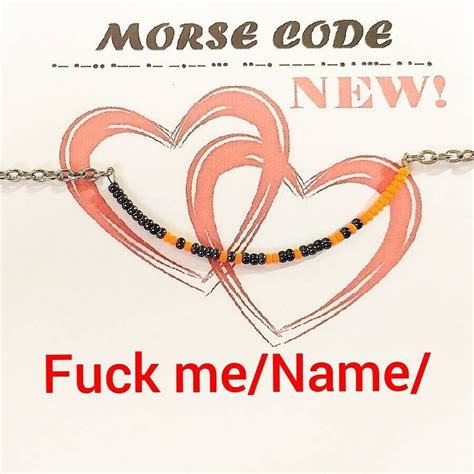 Fuck Me Name Morse Code Bracelet Anklet Choker Necklace Etsy