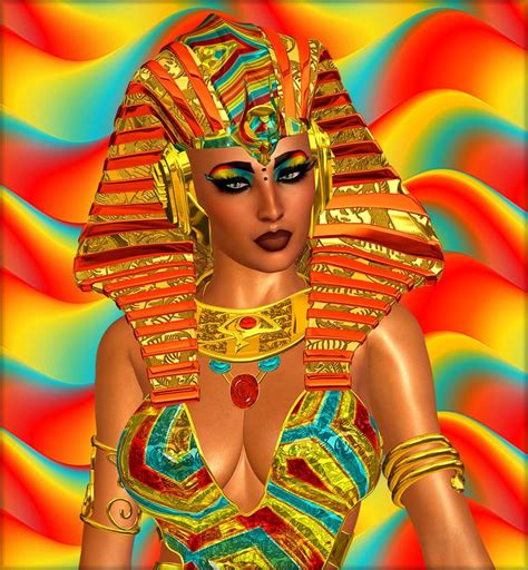 Egyptian Cleopatra In A Modern Digital Art Style Mixed Media By