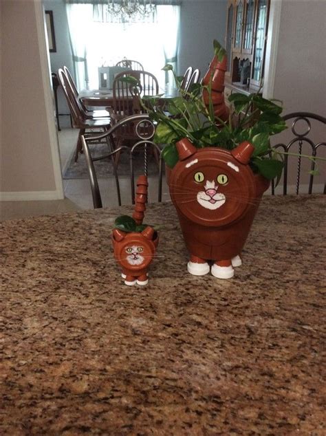 Clay Flower Pot Animal Figures Balcony Decoration And Eco Friendly