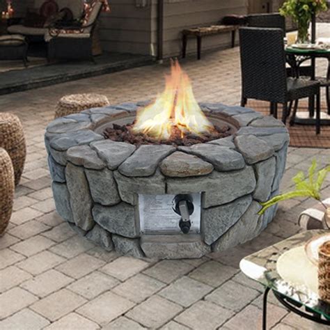 Fire Pit Stone Toppers Backyard Landscaping Design Ideas Fresh Modern