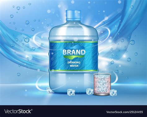 Pure Drinking Water Ad Realistic Royalty Free Vector Image
