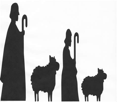 Nativity Scene Silhouette Clip Art