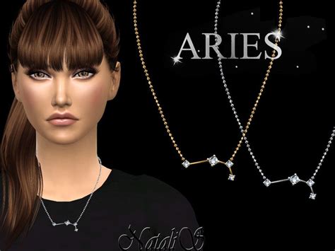 Natalisaries Zodiac Necklace Sims Sims 4 Sims 4 Piercings