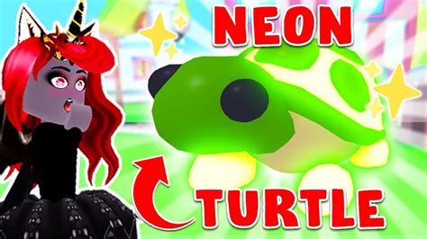 Turning Our Legendary Turtle Neon In Adopt Me Roblox Youtube