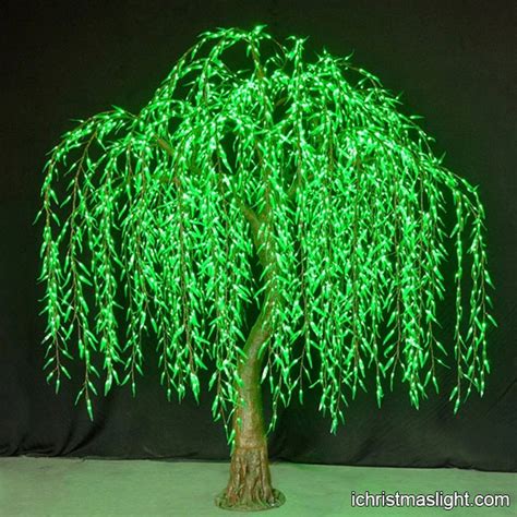 Artificial Green Led Willow Tree Lights Ichristmaslight