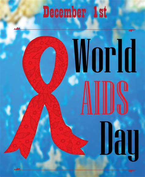 World Aids Day Poster On Blue Background East Central Health District