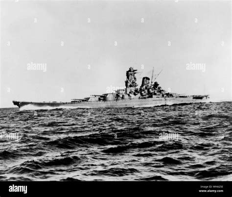 Japanese Battleship Yamato On Trial Off Sata Point Western Inland Sea
