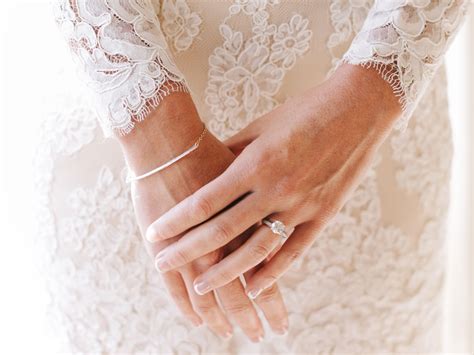 When the person is married, the wedding ring portion of the set is added and tends to be worn below the engagement ring on the ring finger of the left hand. Ring Finger: What Hand Does Wedding and Engagement Ring Go On?