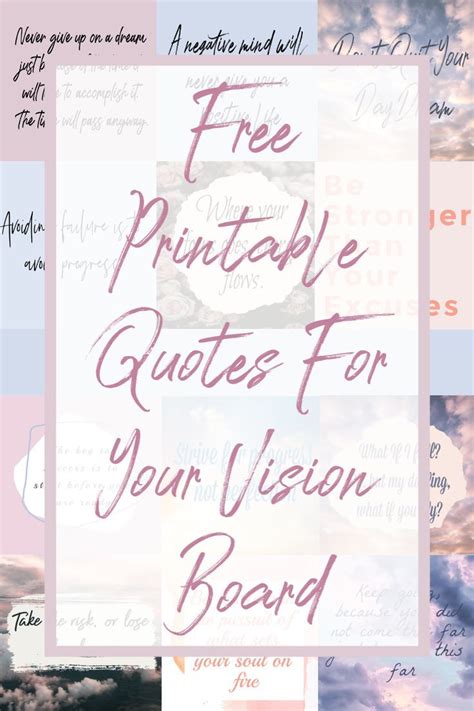 How To Make A Vision Board Plus Free Printable Quotes Printable