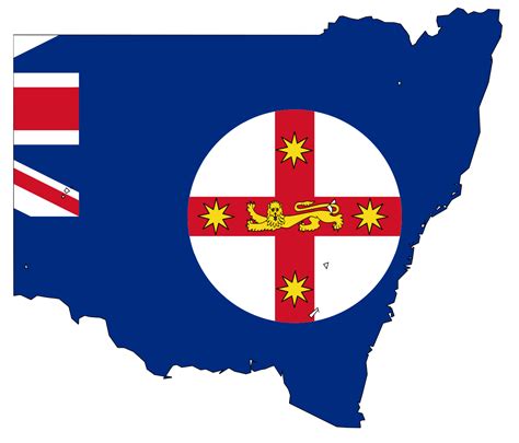 Map Flag Of New South Wales Mapsofnet