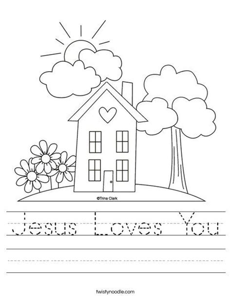 Jesus loves you Worksheets | Jesus Loves You Worksheet | Love coloring pages, Spring coloring ...