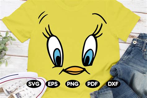 Vector Tweety Face Lonney Tunes In Svg Png Dxf Eps Pdf Format Etsy
