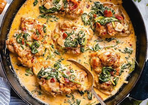 Supercook clearly lists the ingredients each recipe uses, so you can find the perfect recipe quickly! Garlic Butter Chicken Recipe with Creamy Spinach and Bacon ...