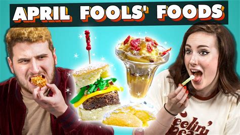 Adults Try April Fools Food People Vs Food Youtube