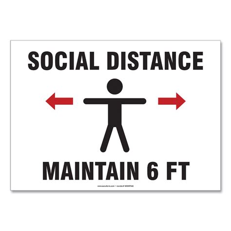 Social Distance Signs Wall 10 x 7 