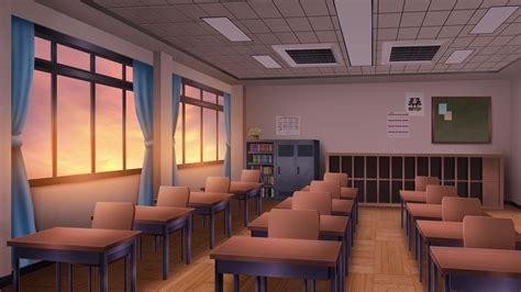 Artstation Classroom Visual Novel Bg Duy Tung Anime Classroom