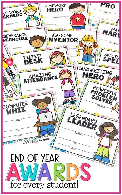 100 Editable End Of The Year Award Certificates That Include Diverse