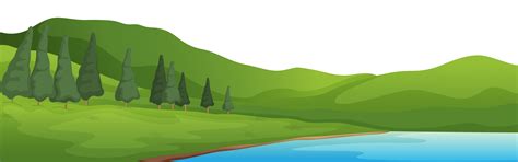 Landscape Mountain Trees Clip Art Free Vector In Open Office Clipartix