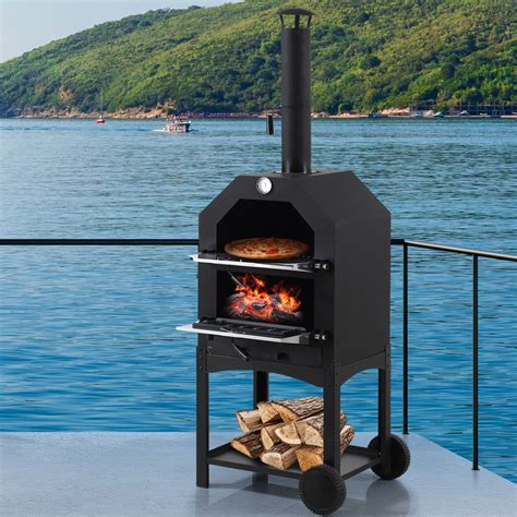 With a 700 square inch cooking surface, it will be able to handle a. 3in1 Charcoal BBQ Grill Steel Pizza Oven Smoker Outdoor ...
