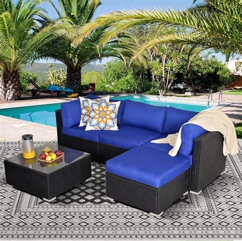 Buy Sunvivi Outdoor 5 Piece Outdoor Patio Furniture Set All Weather Pe