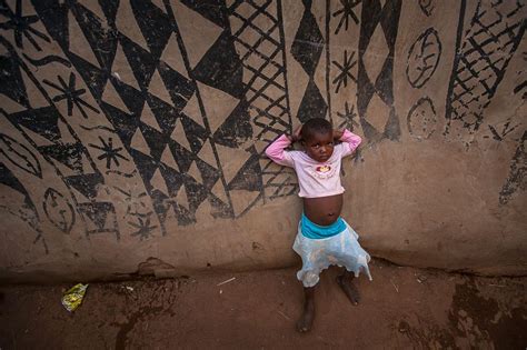 Portrait Of A Little Girl In Gurunsi Villages Are Formed By Sukhala