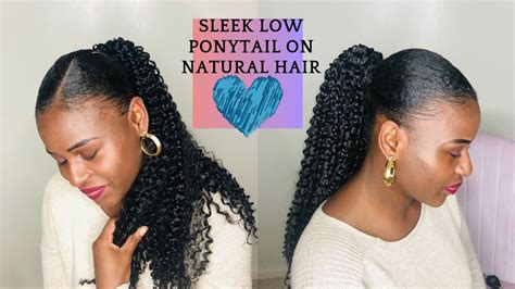 How To Sleek Low Ponytail On Natural Hair Using Freetress Crochet