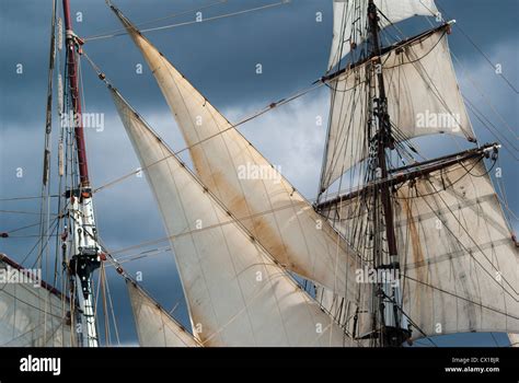 Tall Ship The Sailing Vessel And Cargo Ship Brigadine Tres Hombres