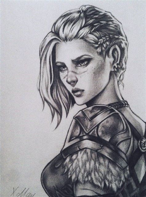 Mᴀʏʟᴇɴ On Twitter Warrior Drawing Viking Drawings Female Warrior Tattoo