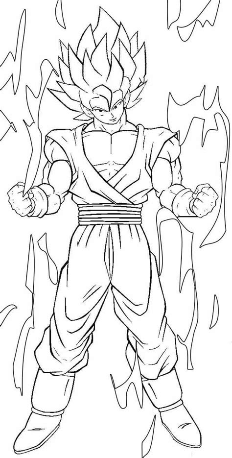 Dibujo Goku SSj Para Colorear Imprimir E Dibujar ColoringOnly Com