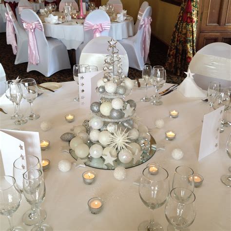 Table Setting Silver White Wedding Table Decorations Wedding Table