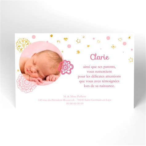 message de remerciement naissance - Modele de lettre type