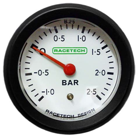 Racetech Boost Pressure Gauge Mechanical 52mm Diameter B25wl