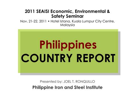 Ppt Philippines Country Report Powerpoint Presentation Free Download
