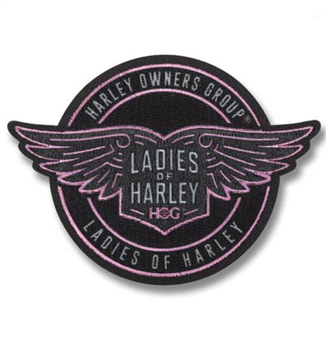 Ladies Of Harley Hog Vest Patch Harley Davidson Owners Group 4 Inch Ebay