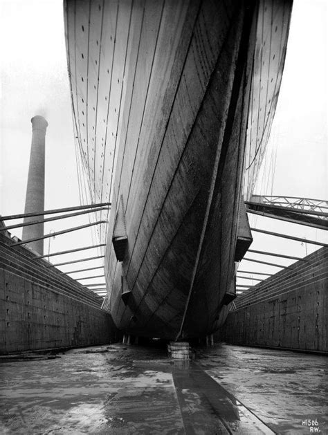 Rms Olympic In Dry Dock Belfast Ireland 1911 Rmegalophobia