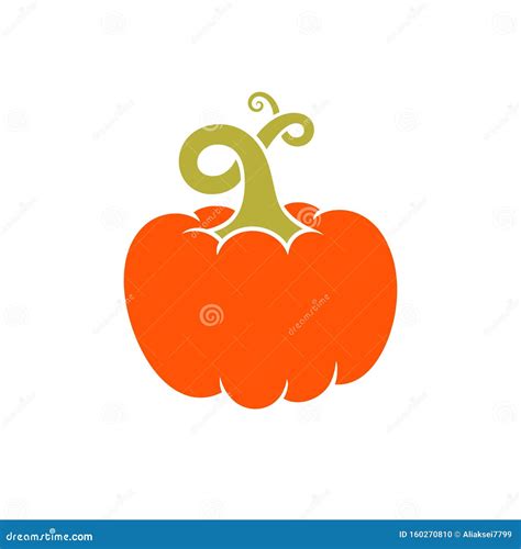 Pumpkin Logo Stock Vector Illustration Of Symbol Squash 160270810