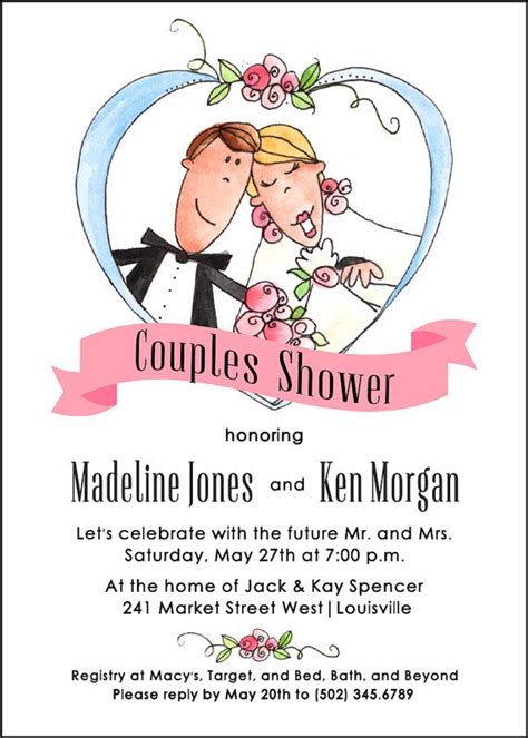 couples bridal shower invitation his and by adorableinvitations couples bridal shower