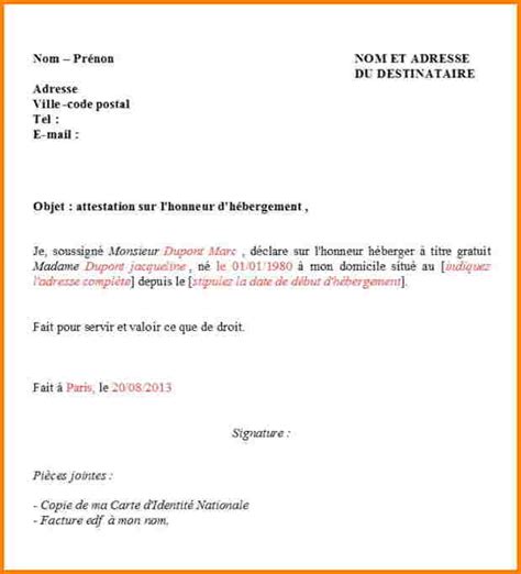 Modele Attestation Logement A Titre Gratuit Modele De Lettre Type 18070 Hot Sex Picture