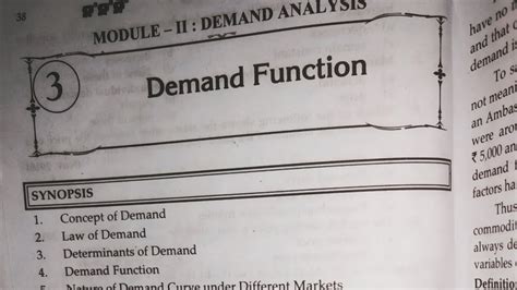 Fyb Com Sem Business Economics Chapter Demand Function Writer By Sheth Youtube