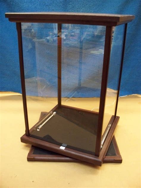 Five adjustable glass shelves can be found in the interior, along with. Display Case/Curio/Doll - Wood & Glass -Peruvian Walnut ...