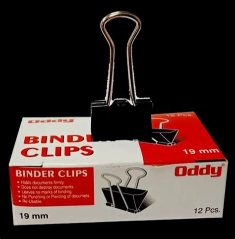 Black 19mm Oddy Binder Clip For Office Packaging Size Box At Rs 26
