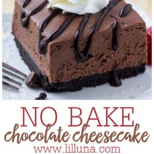 No Bake Chocolate Cheesecake Simple Delicious Lil Luna