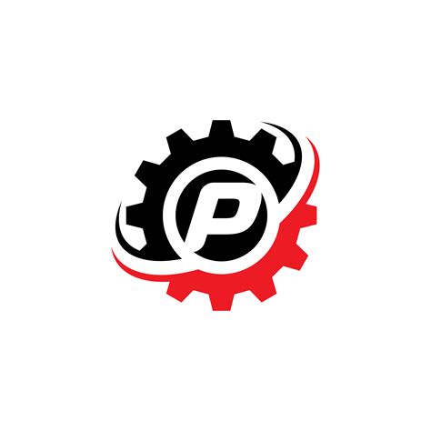Letter P Gear Logo Design Template 588098 Vector Art At Vecteezy Free