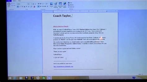While this article will offer several important tips, if you can only remember one of them, remember that writing an email is the new equivalent to writing a letter. Softball Recruiting Tutorial - Video 1: Emails to College ...