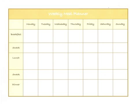 45 Printable Weekly Meal Planner Templates Kitty Baby Love