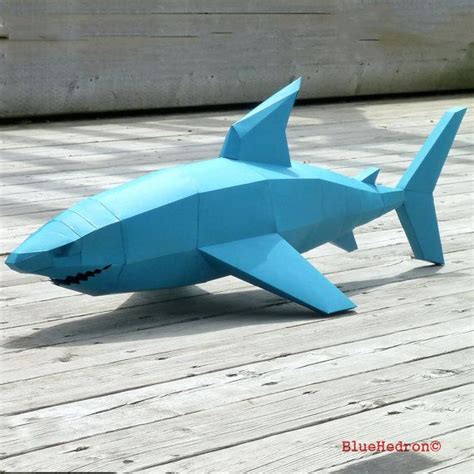 Shark Jaws Fish Trophy Papercraft Faux Taxidermy Printable Pdf Etsy