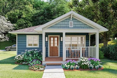 Cozy Tiny Home With Gabled Front Porch 67754mg Architectural