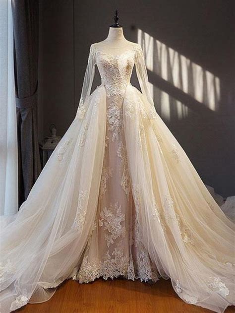 Delivery fast, томск come in within 15 days. Beautiful Wedding Dresses A Line Long Sleeve Appliques ...